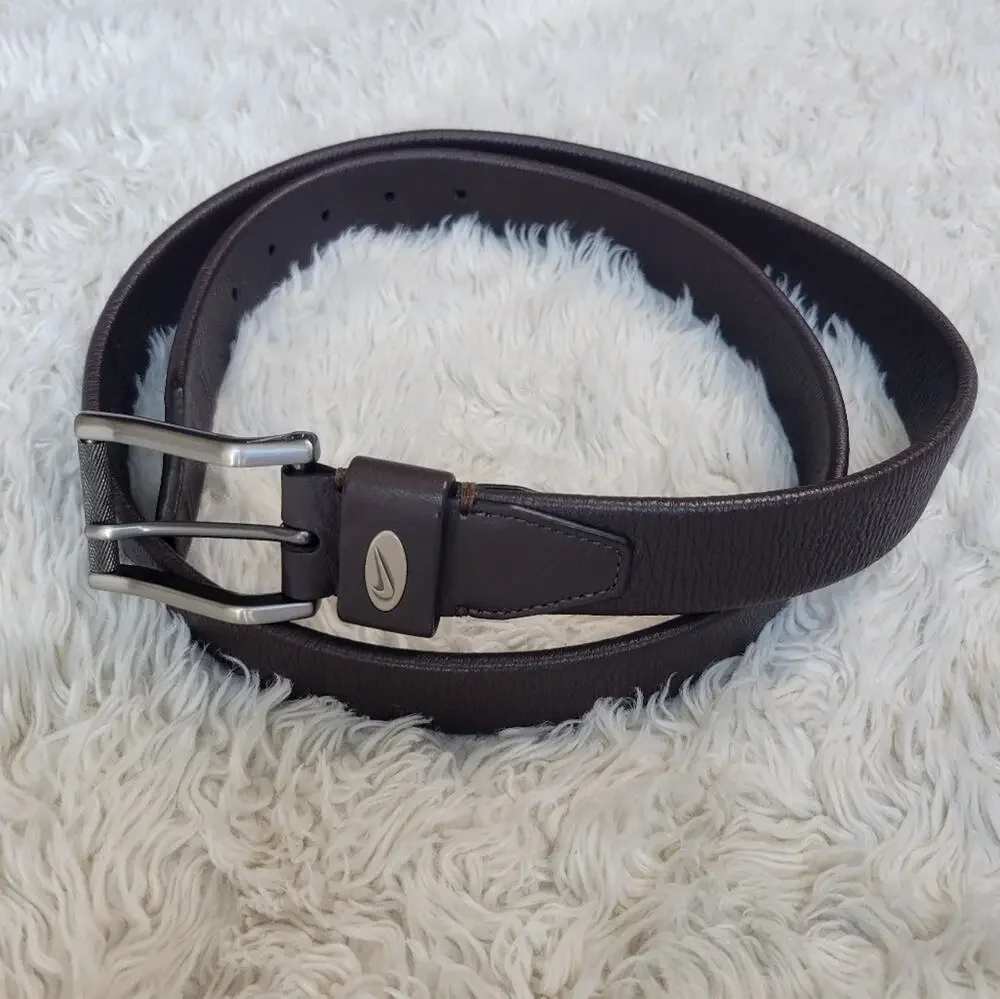 Nike Golf Genuine Leather Brown Belt Size 44